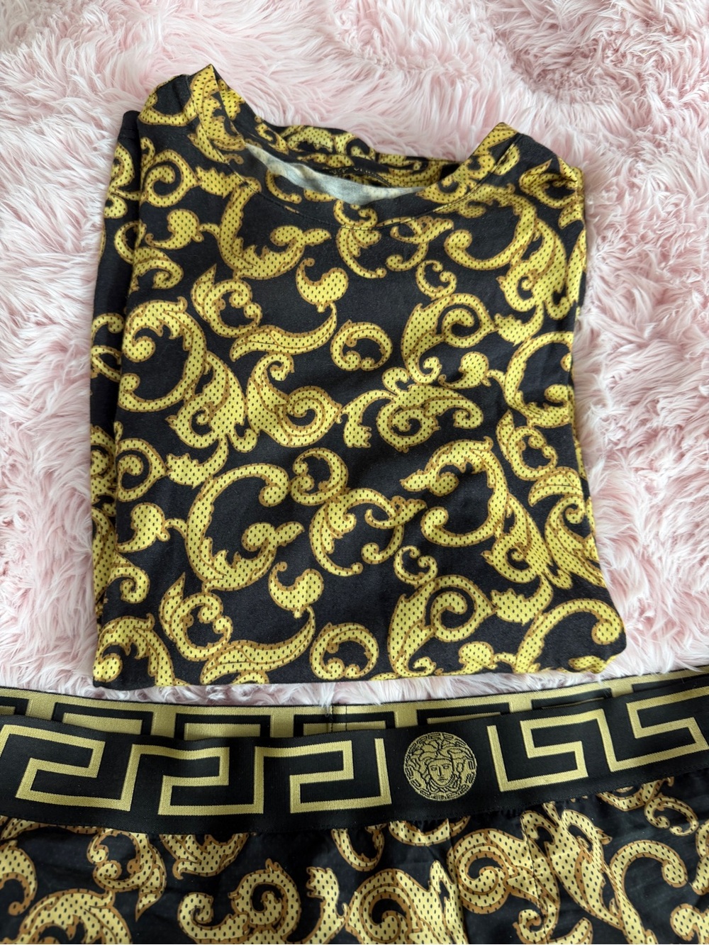Versace Black and Gold Baroque tshirt